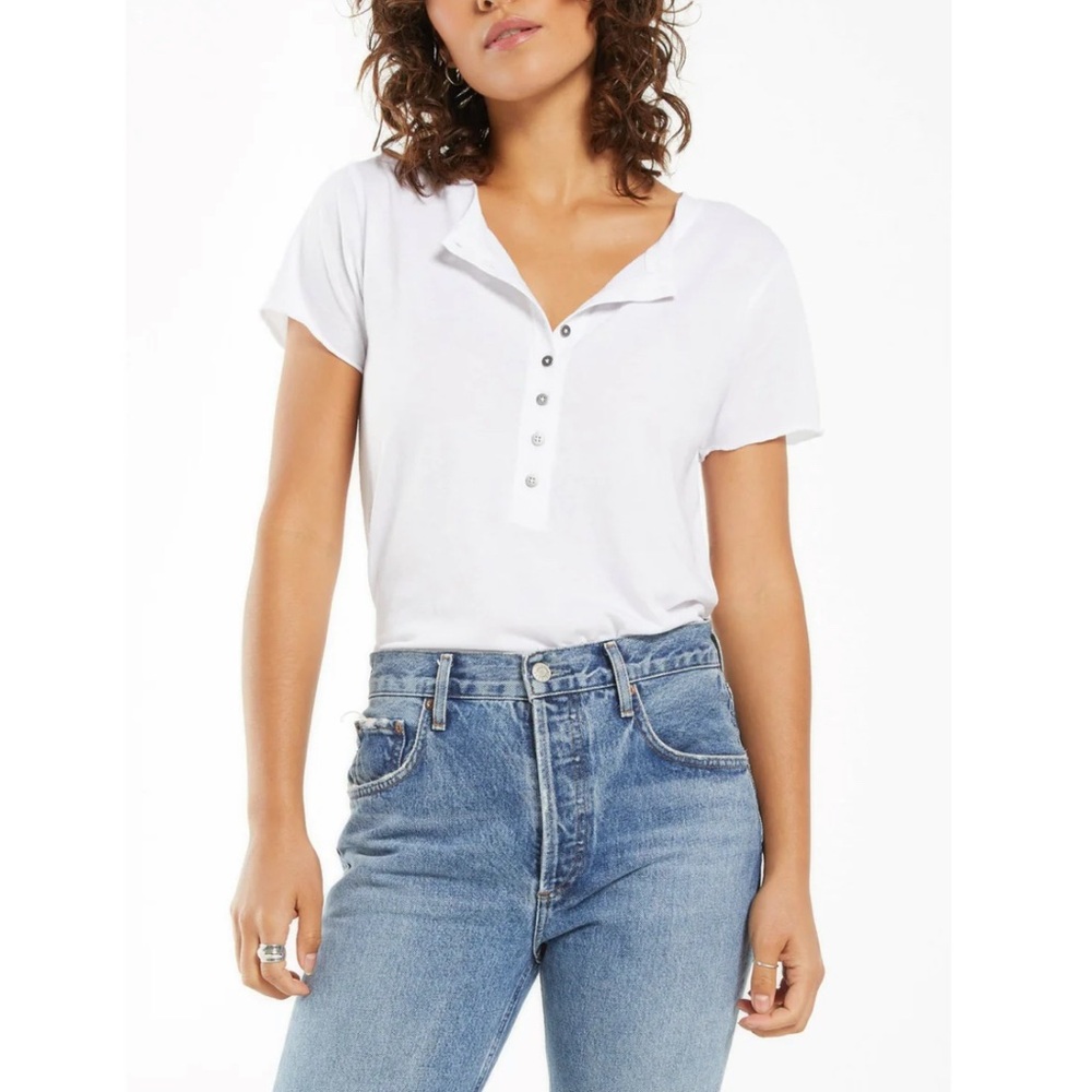 Women’s white Zsupply Henley